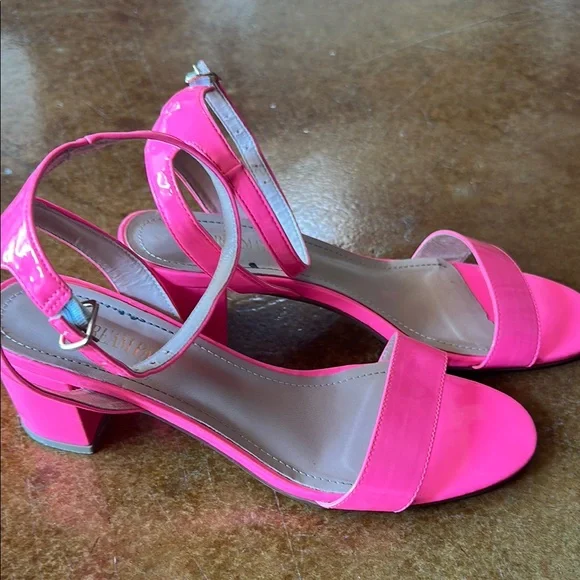 Hot Pink Heeled Sandals - Picture 4 of 9